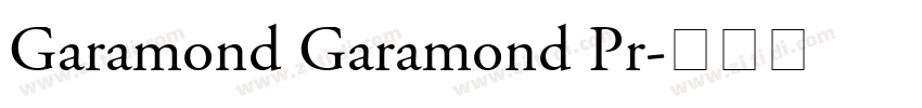 Garamond Garamond Pr字体转换